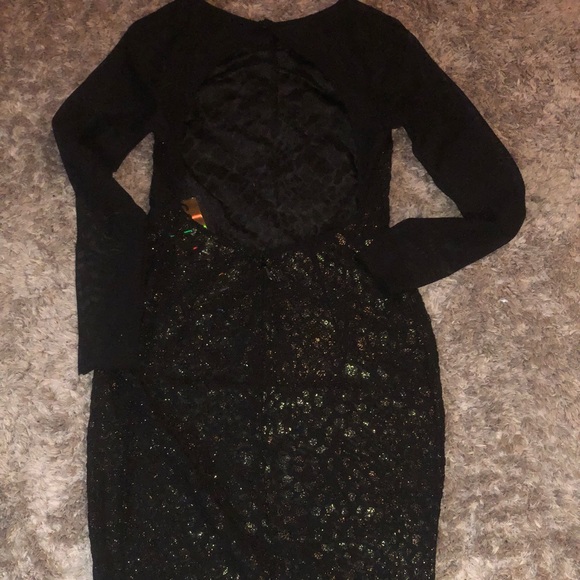 Gold Label Wow Couture backless, sheer midi dress - Picture 7 of 7